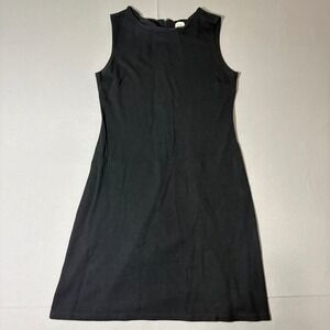 GAP Shift Dress Womens Small Black Sleeveless Ponte Knit Back Zip Mini